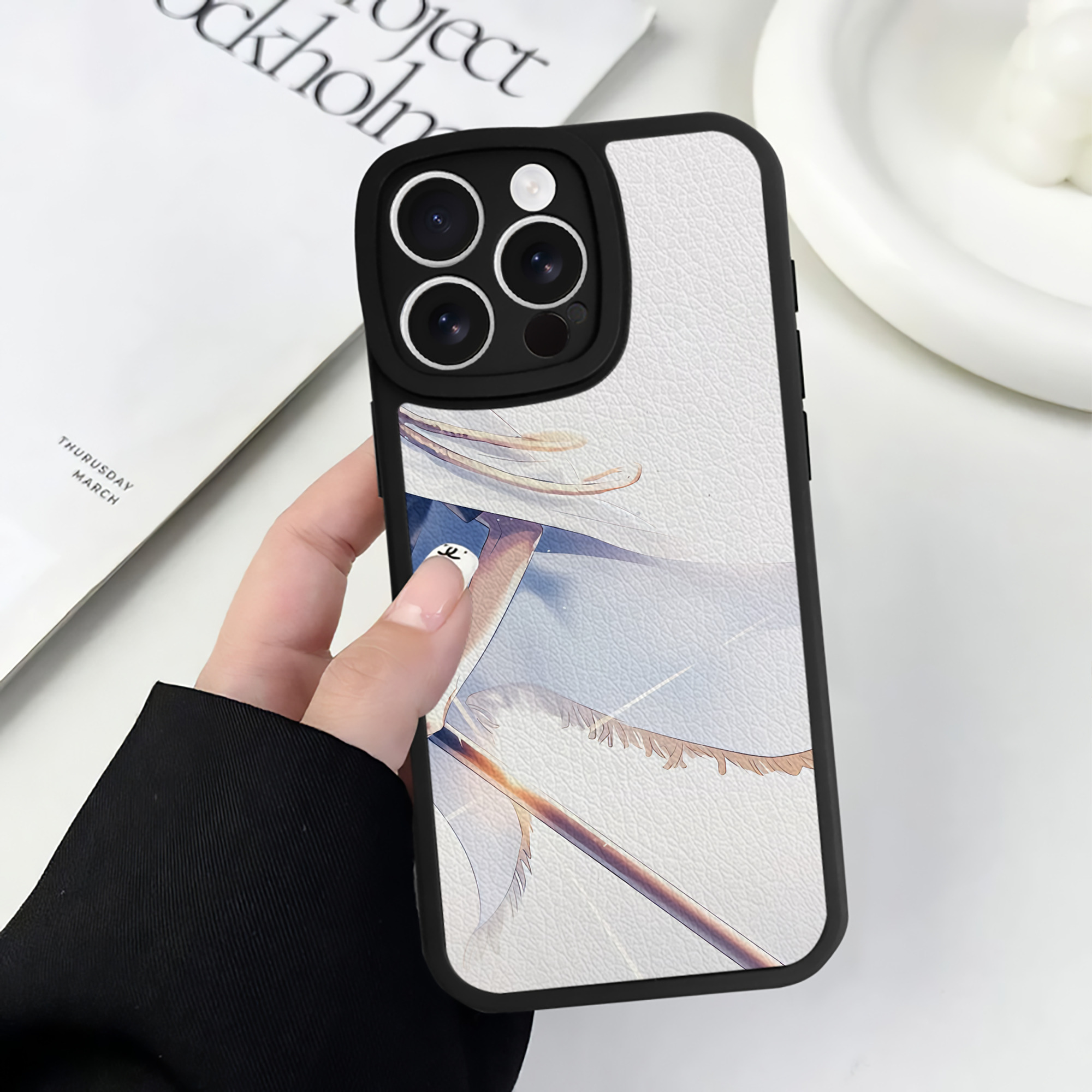 （画像用） ハイキュー!! Haikyu!! 【iPhone 16シリーズ対応】シリコンスマホケース（レザー調） 材質：シリコン